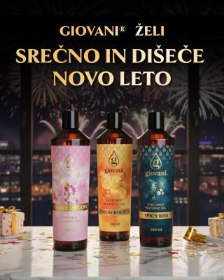 🎉 Srečno in dišeče novo leto vam želi Giovani®! 🎆 Naj bo vaše leto 2026 polno veselja, nepozabnih trenutkov in čudovitih...